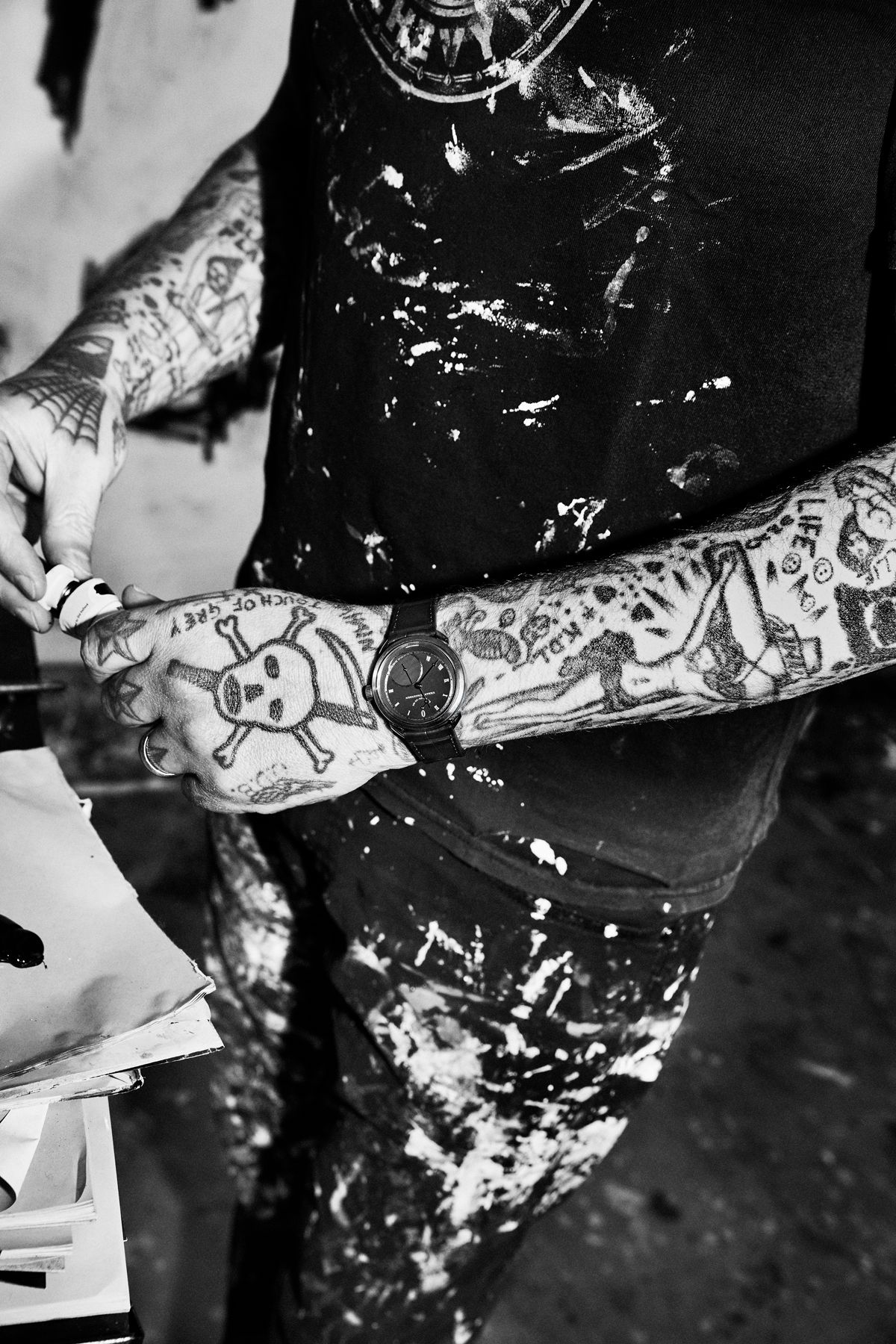 Wes Lang and family by Ellen von Unwerth